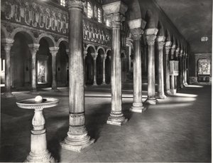 Interior View of the Nave with Mosaics Depicting the Procession of the Virgin Martyrs